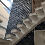 12 Placas 3d Preta Revestimento Parede Alto Relevo Painel