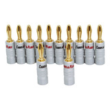 12 Plug Banana Folheados A Ouro Cabos De Caixa Speaker Plug