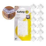 12 Protetor De Quina Canto Cantoneira Silicone Proteção Bebê Cor Transparente