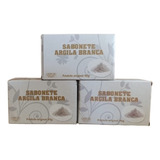 12 Sabonetes Argila Branca barra tropical 90g