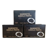12 Sabonetes De Argila Preta Barra