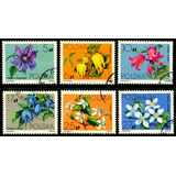 12 Selos Polônia E Cuba Flora Flores Silvestres L 3939a
