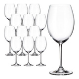 12 Taças De Vinho Cristal Titanio Resistente 580 Ml Bohemia