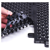 12 Tapete Para Box Banheiro Vestiário Chuveiro Estrado 30x30 Triboshop Cor Preto