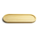 12 Travessas De Bambu Petisqueira 33x12cm Bandeja Uz Servir Cor Marrom