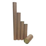 12 Tubo Papelão Tubete Canudo 40cm X 6 1cm Ø Tampa Metal