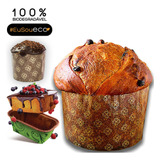 12 Unidades Forma Italiana Panetone Ecopack Fiori Forneavel