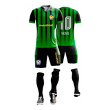 12 Uniforme Futebol Camisa Calção Meiao Personalizadas Jogo