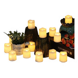 12 Velas De Led Decorativa Luz Amarela 4x3 5cm