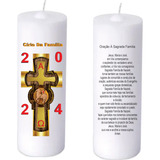 12 Velas Mini Círio Pascal Cordeiro Branco