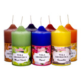 12 Velas Perfumadas Aromáticas Morango Baunilha Canela Outro