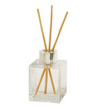 12 Vidro Aromatizador Cubo 100ml Tampa Luxo Varetas Cor Prata
