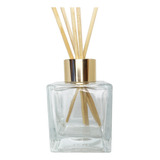 12 Vidro Aromatizador Cubo 100ml Tampa Luxo Varetas
