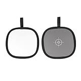 12 X 12 Polegadas Balanço Branco 18 Cinza Refletor De Referência Cartão Cinza Placa De Foco Dobrável Dupla Face Com Bolsa De Transporte