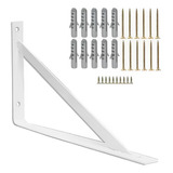 12 X Suporte Mão Francesa Prateleira 40cm Parafusos Buchas
