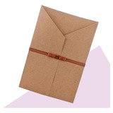 120 Envelope Kraft Para Convite De Casamento Rústico Mod. V