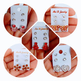 120 Pares, 40 Cartelas, Brincos Feminino Atacado Kit Revenda