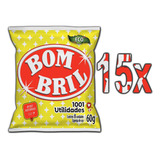 120 Bombris Atacado kit 15 Pacotes C 8 Esponja De Aço Cada 