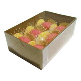 120 Caixas Para 6 Brigadeiros Bombom Doce Tampa Acetato