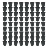 120 Mini Vaso Pote 7 150ml Plástico N7 Preto Muda Atacado