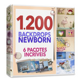 1200 Backdrops Newborn Digitais Brindes 12x Sem Juros