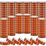 1200 Peças Mais De 21 Pulseiras De Papel Eventos Pulseiras Coloridas Para Eventos Pulseiras De Papel à Prova D água Pulseiras De Papel Leves Pulseiras De Identificação Laranja 
