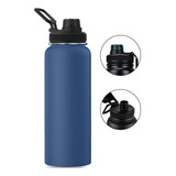 1200ml Garrafa Térmica Bebidas Quentes E Frias Adequado Para Desportos Ao Ar Livre E Campismo Cor Azul marinho