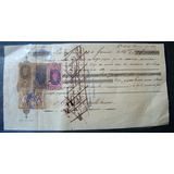 12391 Belíssimo Recibo Com Cinco Selos Fiscais 1892