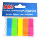 125 Marcadores Página Colorido 5cores Leitura Livro Caderno