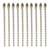 1250 Corrente De Bolinha Com Canoa 15cm X 2 5mm Tag Chaveiro Cor Prateado