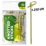 1250un - Espeto Bambu Knotted Stick
