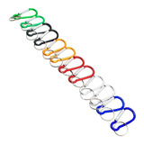12pcs Mosquetão Colorido Camping Trilhas Chaveiro Mochila
