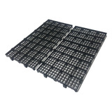 12pçs Pallet Plástico Forração Piso Estrado Plástico Palete Plástico 25x50cm Preto Marwell