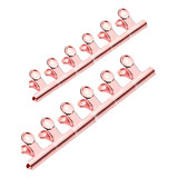 12un Presilhas Rosa Metal Curvatura C Grampo Unhas 22 / 31mm