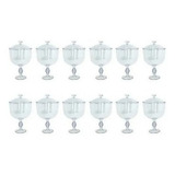 12un Taça Americana Gourmet Sobremesa Bolo 1 250ml C Tampa Cor Transparente