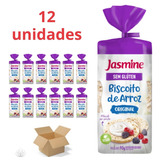 12x Biscoito De Arroz Sem Glúten Original Vegano Jasmine 90g