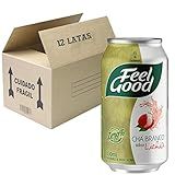 12x Chá Branco FEEL GOOD C Lichia Lata 330ml
