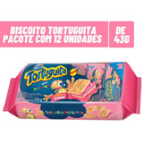 12x43g Biscoito Bolacha Tortuguita Mini Morango - Arcor 516g