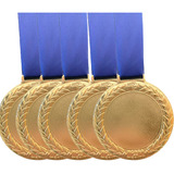130 Medalhas Para Personalizar Ouro 6cm Honra Mérito C Fita