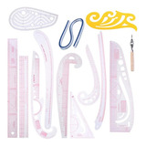 13pcs Linha De Régua De Costura Conjunto De Tapete De Corte