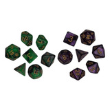14 Dados Poliédricos D4 d20 Para Jogos De Estilo C