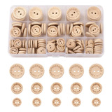 140 Pcs Botões De Madeira Feitos À Mão Com Amor Forma