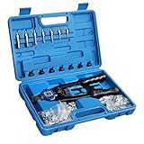 140 Unidades Ferramenta De Porca De Rebite Kit De Porca De Rebite Manual Kit De Rebitagem Manual Pregador De Nozes Rebitadeira Manual Jogo De Porcas Conjunto De Ferramentas Aço Pc