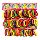 144 Elastico Rabico Xuxinha De Cabelo Colorida Tipo Meia