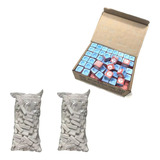 144 Giz Azul 03 Kg Giz Branco Para Taco Mesa Bilhar Sinuca