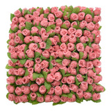 144 Mini Rosa Flores Artificiais Rosinhas Rosa Bb Flor Cetim
