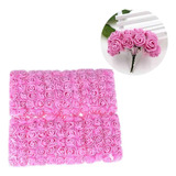 144 Mini Rosa Flores Rosinhas Artificiais C/tule Escolha Cor