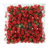 144 Mini Rosa Rosinha Artificial Florzinha Enfeite Lembrança