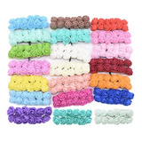 144 Mini Rosas De Eva Rosinha Artificial - Pacote Cor Única