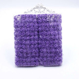 144 Mini Rosas De Eva Rosinha Artificial- Pacote Cor Roxo